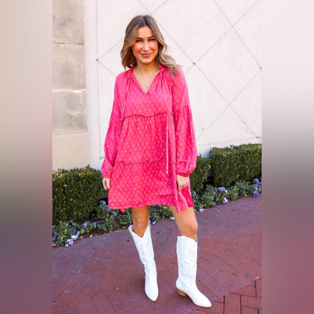 J. Marie The Mia Rose Long Sleeve Dress - Size M